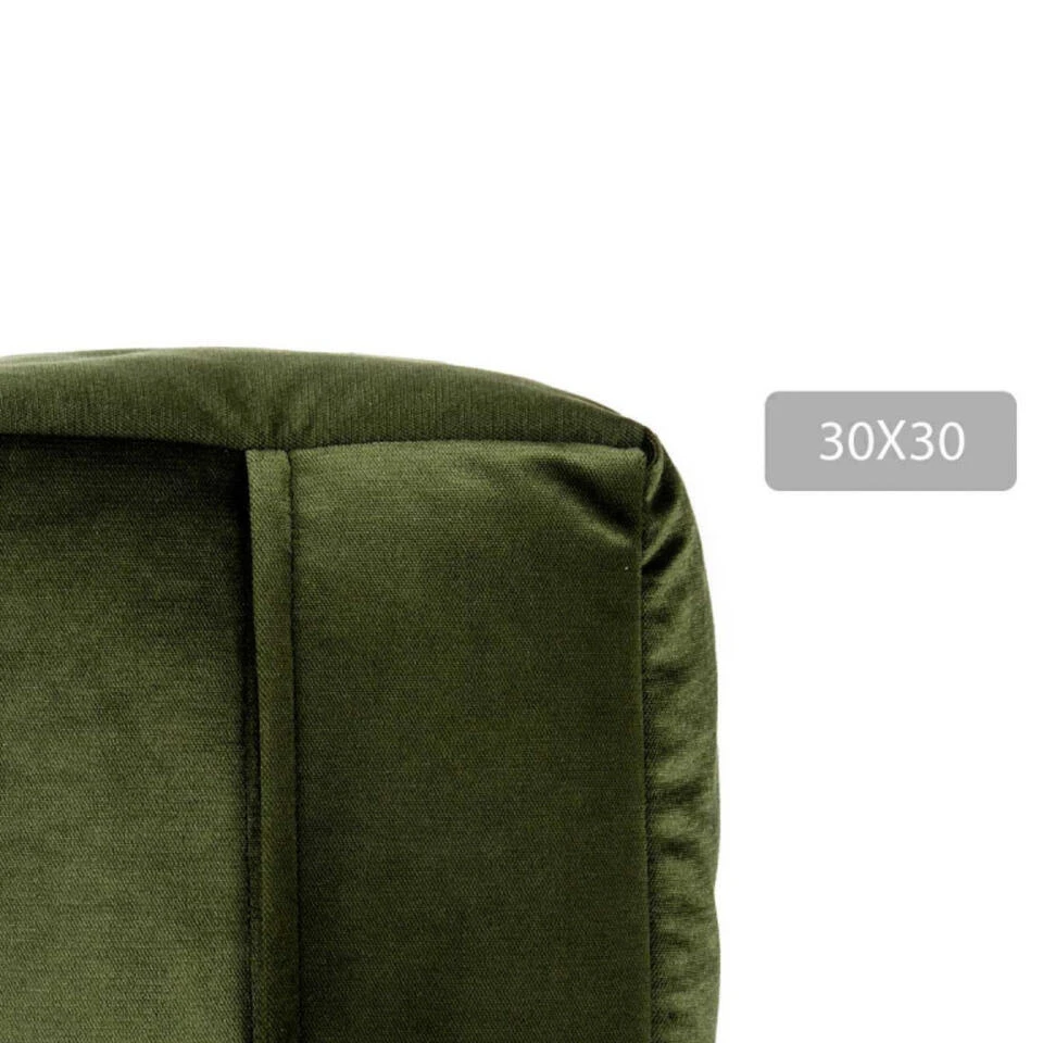 Merkloos Arte Regal Poef - Fluweel - Donkergroen - 30 X 30 Cm - Vierkant 5 Merkloos Arte Regal Poef - Fluweel - Donkergroen - 30 X 30 Cm - Vierkant - Afbeelding 3