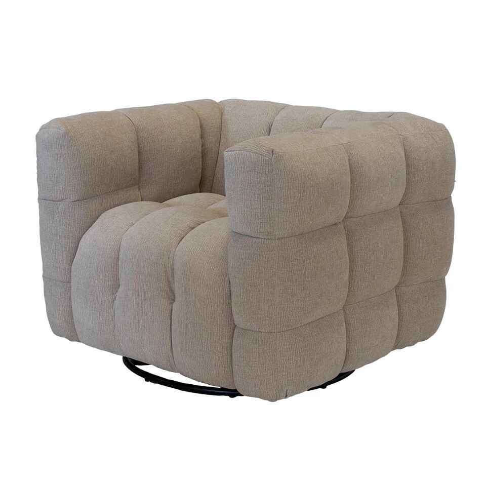 Draaifauteuil Taupe - Zithoogte 44cm - Stuva 6 Draaifauteuil Taupe - Zithoogte 44cm - Stuva - Afbeelding 4