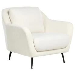 EIBY - Fauteuil - Wit - Chenille -LeenBakker Winkel e584a81d28344faa9bc3d643b04fef61