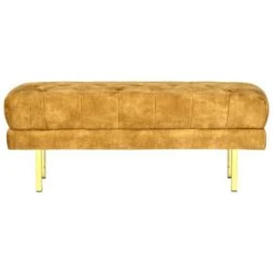 ROSEVILLE - Bankje - Geel - Fluweel -LeenBakker Winkel e5b56461817c49468a8b25dff7e8bddd