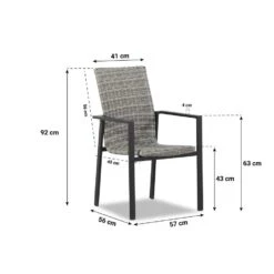 Tuinstoel Stapelbaar Wicker Grijs-antraciet Lifestyle Garden Furniture Upton -LeenBakker Winkel e676cad3355145dfa4988b9b55a55f86