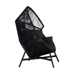 Lisomme Ayla Rattan Tuin Loungestoel Zwart - Met Zitkussens -LeenBakker Winkel e77e3b22e1b84159a78496e60d421b65