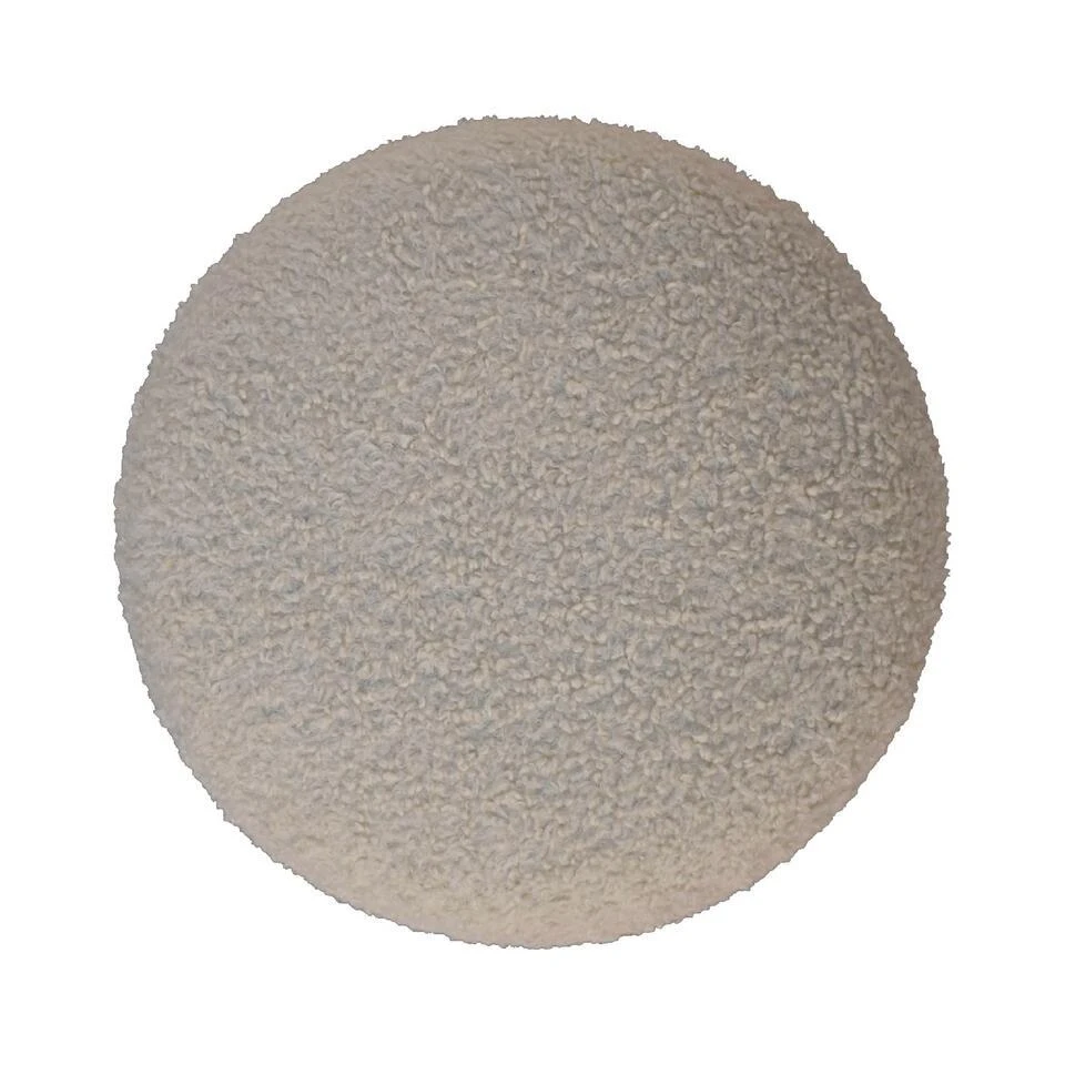 Bekleed Boucle Crème Ronde Poef 11 Bekleed Boucle Crème Ronde Poef - Afbeelding 9