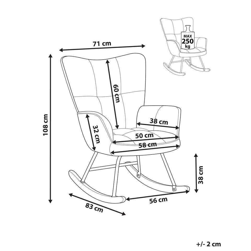 OULU - Schommelstoel - Smaragdgroen - Polyester 5 OULU - Schommelstoel - Smaragdgroen - Polyester - Afbeelding 3