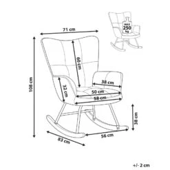 OULU - Schommelstoel - Wit - Bouclé -LeenBakker Winkel e7bae4fa79a747edbdae0ba454b71eee