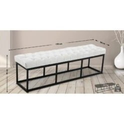 CLP 2-zits Bankje Amun 150 Cm - Wit 7 CLP 2-zits Bankje Amun 150 Cm - Wit -LeenBakker Winkel e8944e75959740c3b811fcc37fbc3dd3