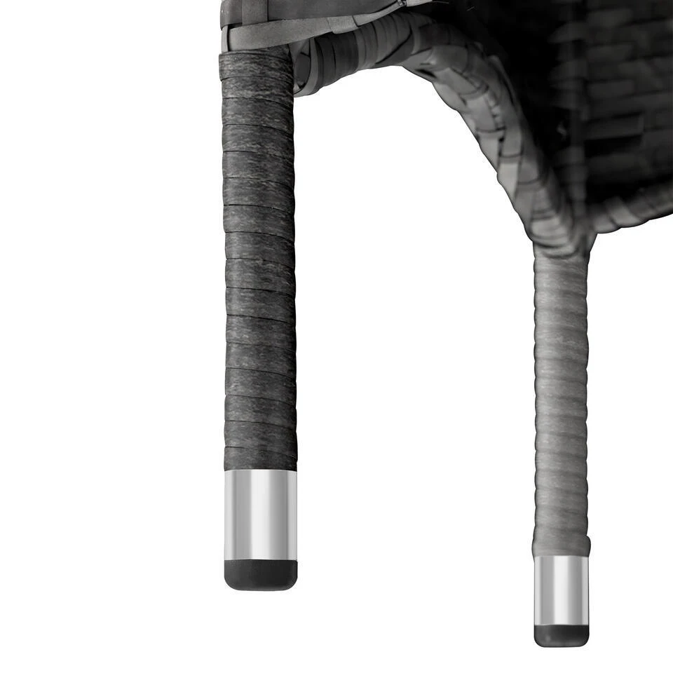 Tectake 2 Wicker Tuinstoelen Met 4 Kussenhoezen , Grijs/lichtgrijs 7 Tectake 2 Wicker Tuinstoelen Met 4 Kussenhoezen , Grijs/lichtgrijs - Afbeelding 5