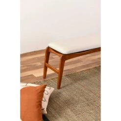 Emob Houten Bank - Woody Fashion - 100% Haagbeukhout - Linnen Stof - Walnoot -LeenBakker Winkel e9c4c54682594efb99d0aa7adb276290