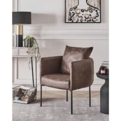 MALMOS - Fauteuil - Donkerbruin - Kunstleer -LeenBakker Winkel e9f7af7447494e6fb4c97b6421c8e501