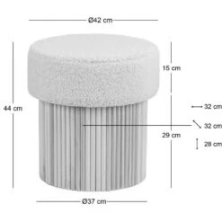 Poef En Fluwelen Beige -LeenBakker Winkel ea2158aa02ed43268512af9c5d02d60a