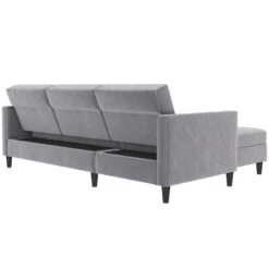 Hartford - 3-zits Slaapbank In Grijs Fluweel -LeenBakker Winkel ea2d61a7695d4433861e125c5e3b3776