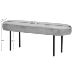 Metalen Bank Met Zwarte Fluwelen Bekleding -LeenBakker Winkel eb09df5e65894ec5b2c6a6d886248de7