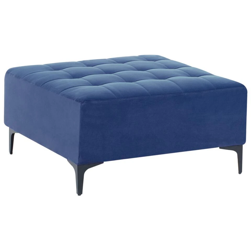 ABERDEEN - Ottomaan - Blauw - Fluweel 5 ABERDEEN - Ottomaan - Blauw - Fluweel - Afbeelding 3