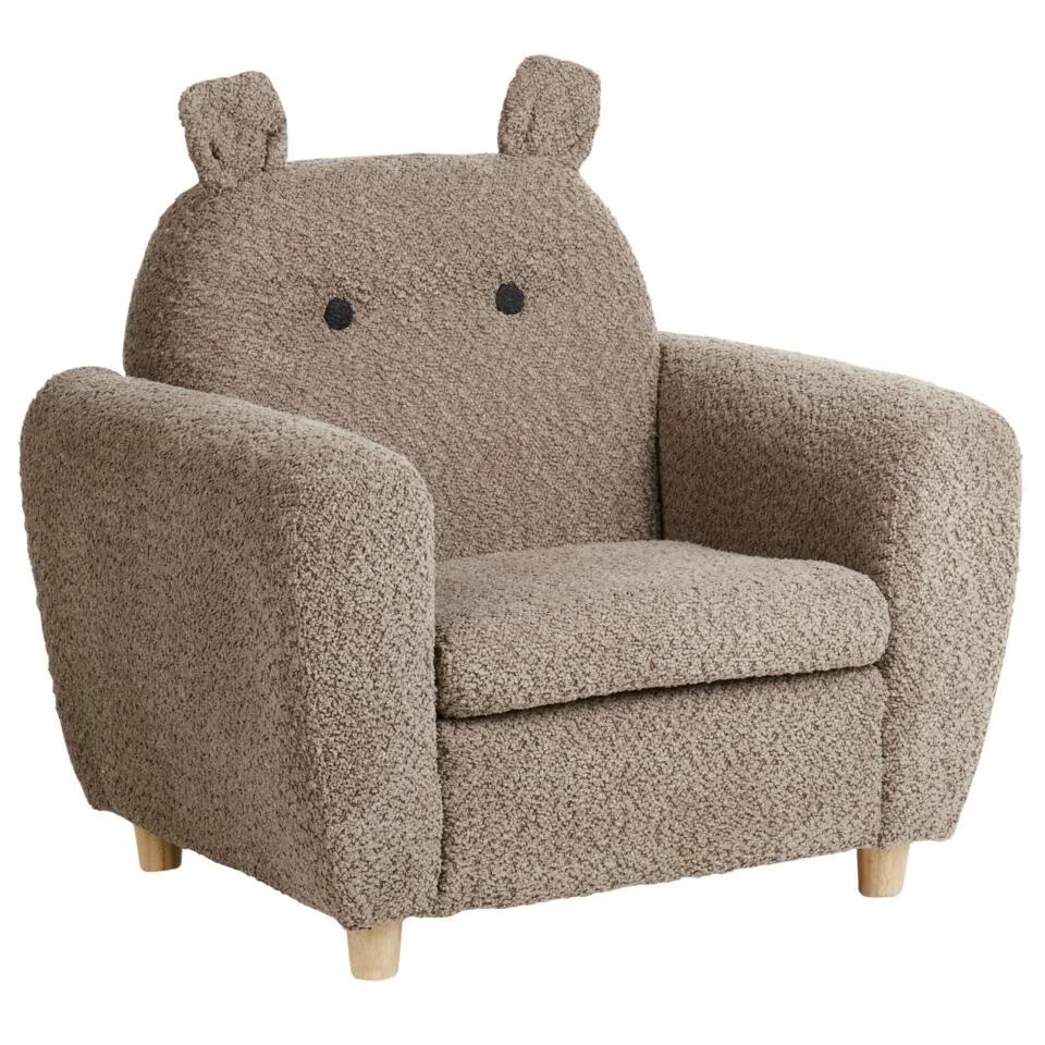 MARIBO - Kinderfauteuil - Bruin - Bouclé 6 MARIBO - Kinderfauteuil - Bruin - Bouclé - Afbeelding 4