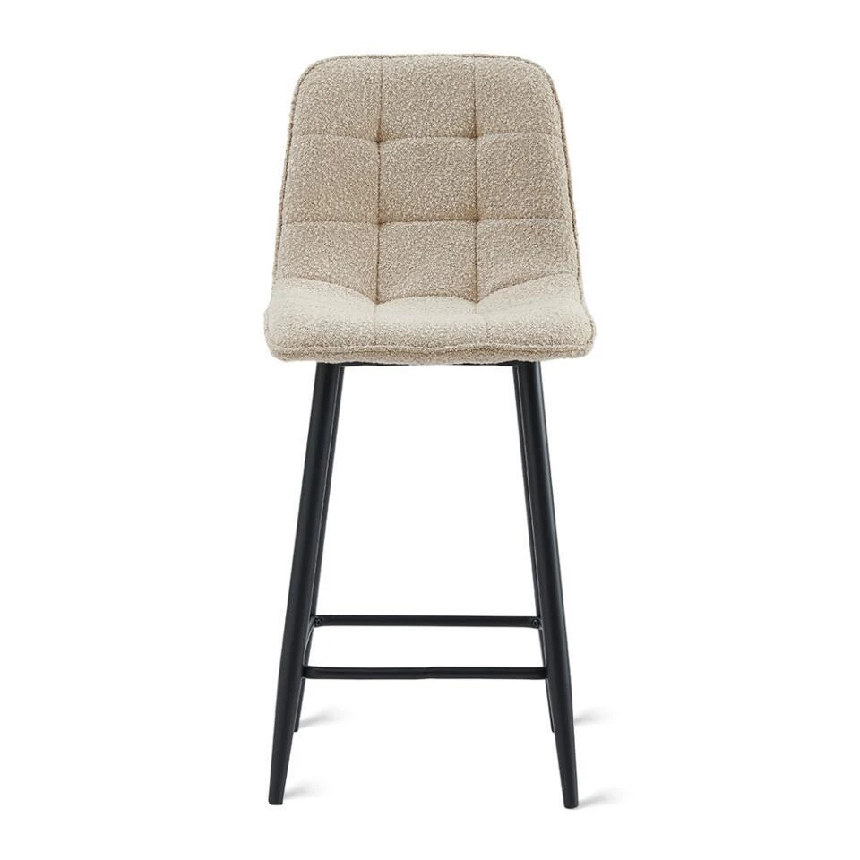 2x Barkruk Yerevan - Bouclé Taupe 8 2x Barkruk Yerevan - Bouclé Taupe - Afbeelding 6