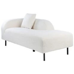 LE CRAU - Chaise Longue - Wit - Linkerzijde - Polyester -LeenBakker Winkel ec49c1ad39d04bdc870975ea66c51810