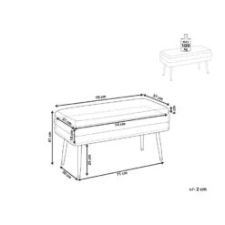 DURHAM - Hocker - Grijs - Fluweel -LeenBakker Winkel ed838231c7bd458e98a83633d1ba651e 1