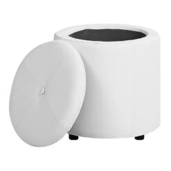 MARYLAND - Poef - Wit - 38 Cm - Kunstleer 15 MARYLAND - Poef - Wit - 38 Cm - Kunstleer -LeenBakker Winkel ee3888f48bf74c52989b1c13a47e9537