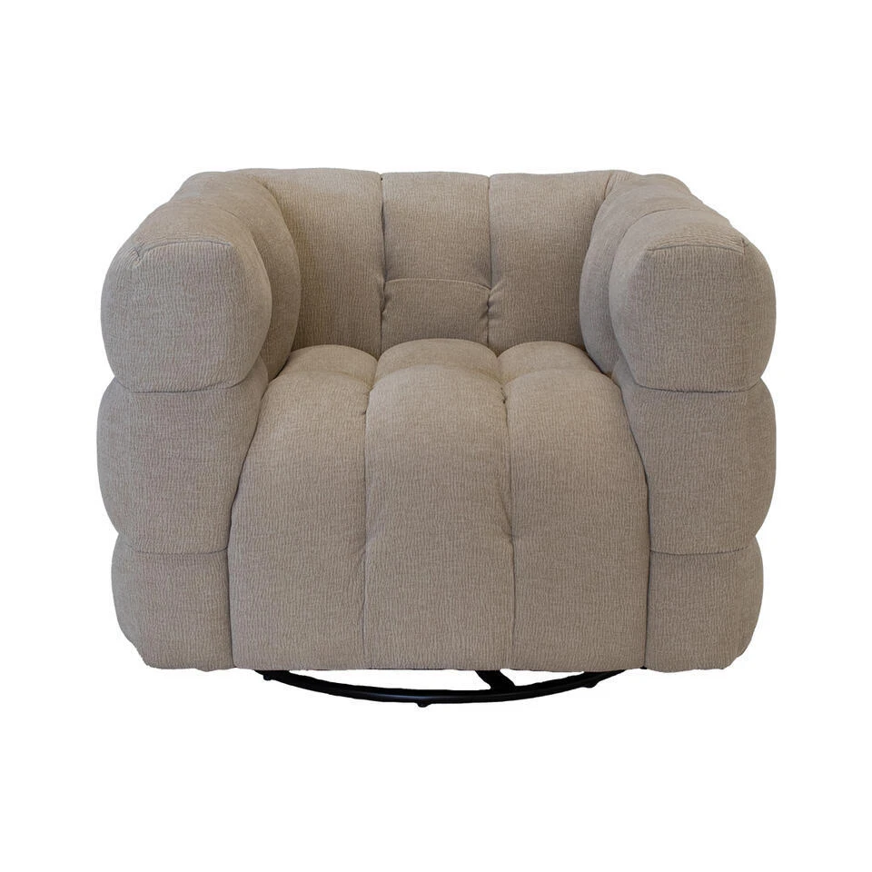 Draaifauteuil Taupe - Zithoogte 44cm - Stuva 5 Draaifauteuil Taupe - Zithoogte 44cm - Stuva - Afbeelding 3