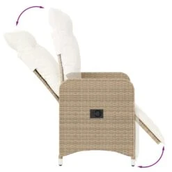 VidaXL - Verstelbare Tuinstoel Met Kussens - Beige - Poly Rattan -LeenBakker Winkel eec7dfed716049a8922bb68b41a43823
