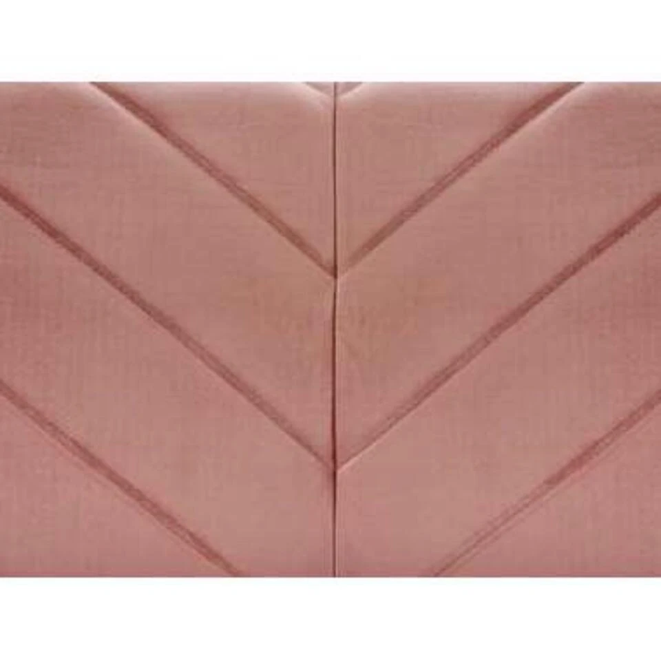 Beliani Driezitsbank - SENJA Roze Fluweel 4 Beliani Driezitsbank - SENJA Roze Fluweel - Afbeelding 2