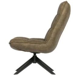 WOOOD Jouke Draaifauteuil - Kunstleer - Groen - 97x70x85 -LeenBakker Winkel ef6dad3f1088434ba17a0e93c3faec48