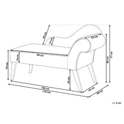 BIARRITZ - Chaise Longue - Wit - Rechtszijdig - Polyester -LeenBakker Winkel efce4b82b65b47bd81e52220eb726567