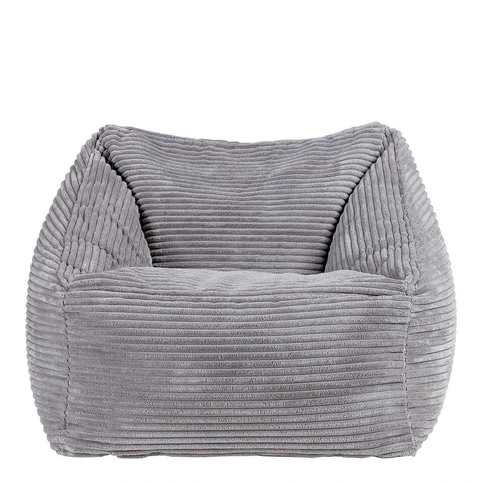 Icon Kinderzitzakken Morgan - Corduroy Zitzak Met Vulling - Grijs 5 Icon Kinderzitzakken Morgan - Corduroy Zitzak Met Vulling - Grijs - Afbeelding 3