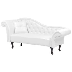 LATTES - Chaise Longue - Wit - Linkerzijde - Kunstleer -LeenBakker Winkel f21640f679524123a2288f68060bd852
