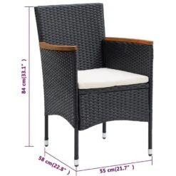 VidaXL - Tuinstoelen - Zwart - Rattan - 4 Stuks 17 VidaXL - Tuinstoelen - Zwart - Rattan - 4 Stuks -LeenBakker Winkel f28a39d08ada42bd999a7c96920db84a