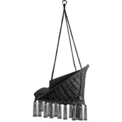 Tectake Hangstoel Grazia, Zwart -LeenBakker Winkel f3157aa346f14fb39dbcc8d22caaaa8e