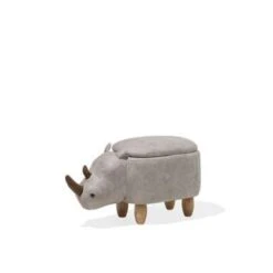 Beliani Dierenhocker RHINO - Grijs Kunstleer -LeenBakker Winkel f36cd66bf7c74a40b186115893ecf757