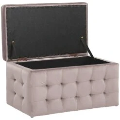 MICHIGAN - Ottomaan - Roze - Fluweel -LeenBakker Winkel f3d5819eb01f468281698a5f4a657df8