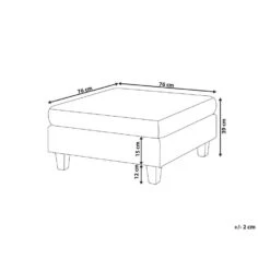 UNSTAD - Hocker - Donkergroen - Polyester -LeenBakker Winkel f466c429dab94338ab72dae62ca09566