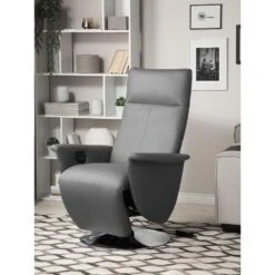 Beliani TV-fauteuil PRIME - Grijs Kunstleer 9 Beliani TV-fauteuil PRIME - Grijs Kunstleer -LeenBakker Winkel f51407b72d1c43db8609edaa081dbdef