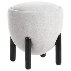 ARCHIE - Poef - Grijs - Kunstlinnen -LeenBakker Winkel f5700576bec445c99e2dd3673867b32c