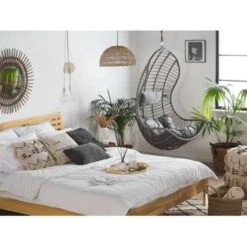 Beliani Hangstoel PINETO - Grijs Pe Rotan -LeenBakker Winkel f595e670800b46edb11d05d73705b3d1