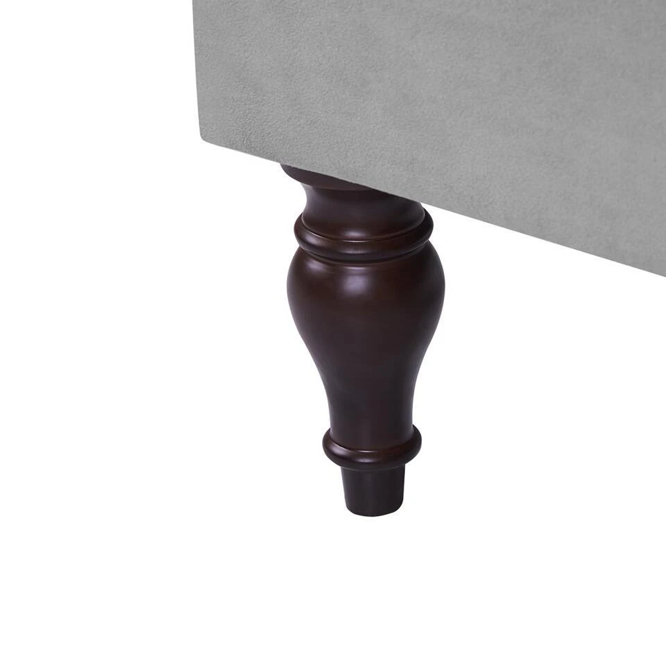 PESSAC - Chaise Longue - Grijs - Rechterzijde - Fluweel 13 PESSAC - Chaise Longue - Grijs - Rechterzijde - Fluweel - Afbeelding 11