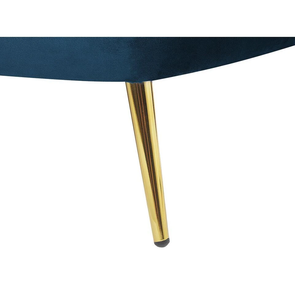 ALLIER - Chaise Longue - Blauw - Linkerzijde - Fluweel 10 ALLIER - Chaise Longue - Blauw - Linkerzijde - Fluweel - Afbeelding 8