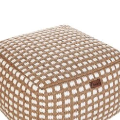 CHILAR - Poef - Beige - 50 X 50 X 30 Cm - Katoen -LeenBakker Winkel f651e2c2e32a4716bf7b7b1cfb2ffbf2