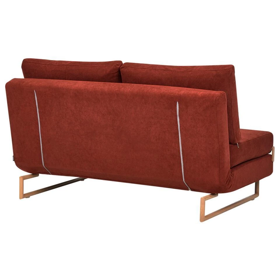 JERSLEV - 3-zits Slaapbank - Rood - Stof 9 JERSLEV - 3-zits Slaapbank - Rood - Stof - Afbeelding 7