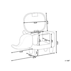 Beliani Dierenhocker ELEPHANT - Grijs Kunstleer 9 Beliani Dierenhocker ELEPHANT - Grijs Kunstleer -LeenBakker Winkel f77286a5c1d7493b9f50ecab609b3e16