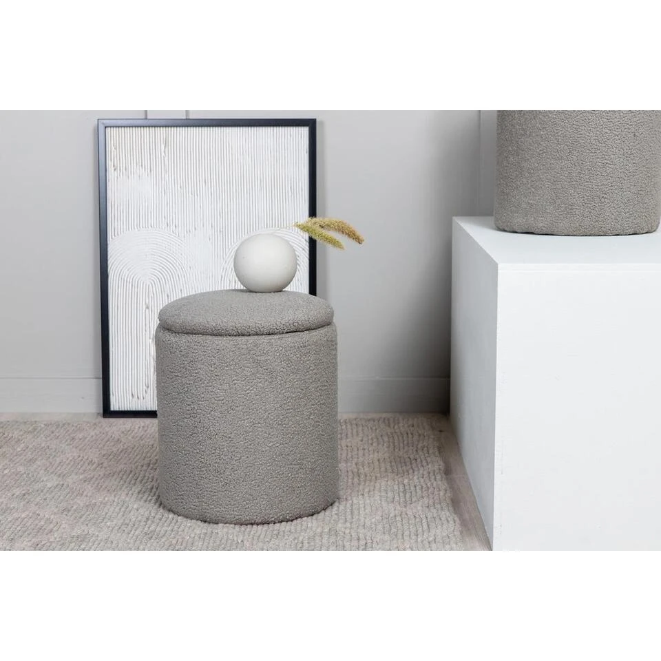 Svea - Zara Poef - Teddy - Grjis 4 Svea - Zara Poef - Teddy - Grjis - Afbeelding 2