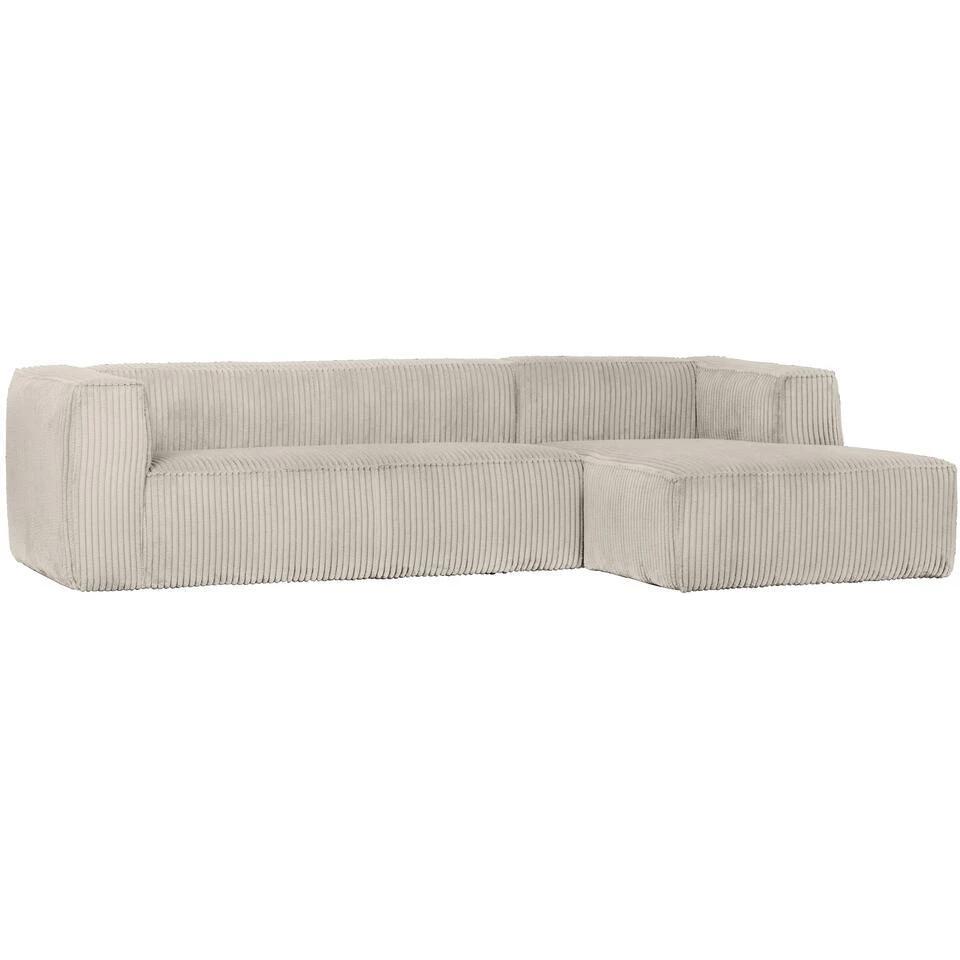 WOOOD Bean Hoekbank Rechts - Ribstof - Naturel - 73x305x96 4 WOOOD Bean Hoekbank Rechts - Ribstof - Naturel - 73x305x96 - Afbeelding 2