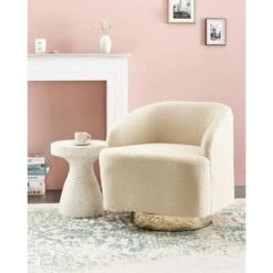 LAVIK - Fauteuil - Beige - Bouclé -LeenBakker Winkel f7e91649d436422fa4feab128e9673ae