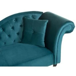LATTES - Chaise Longue - Blauw - Rechterzijde - Fluweel 15 LATTES - Chaise Longue - Blauw - Rechterzijde - Fluweel -LeenBakker Winkel f887f97ef8a3498b8f83756c833f4199