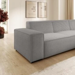 Meubella - Hoekbank Cardiff - Grijs - Ribstof - Rechts 10 Meubella - Hoekbank Cardiff - Grijs - Ribstof - Rechts -LeenBakker Winkel f8e3a805d6de4b168fed1b8366b74504