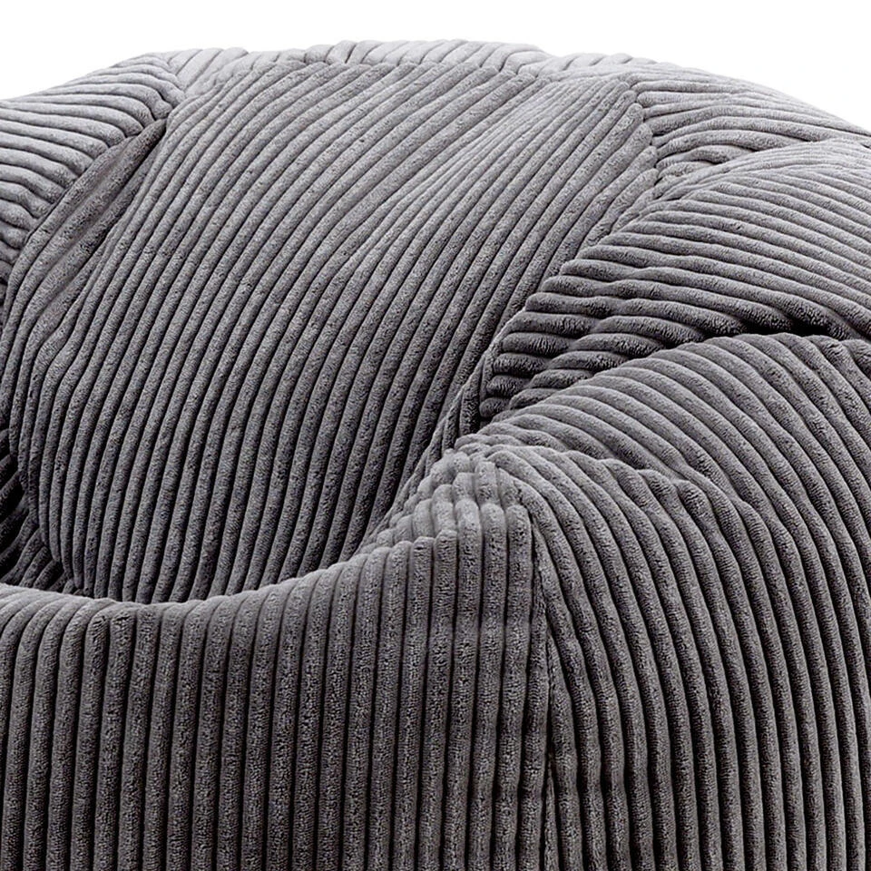 Icon Zitzak Kingston - Corduroy Zitzak Volwassenen - Houtskool 8 Icon Zitzak Kingston - Corduroy Zitzak Volwassenen - Houtskool - Afbeelding 6