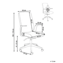 CAPTAIN - Bureaustoel - Beige - Polyester -LeenBakker Winkel fae313c18fa6433fa4c14594782015bb