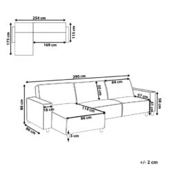 ROMEDAL - Hoekslaapbank - Grafietgrijs - Rechtszijdig - Polyester -LeenBakker Winkel fb9ed419a9fd4a399f9cada1af5ef6c8